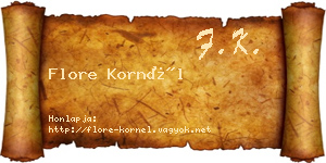 Flore Kornél névjegykártya